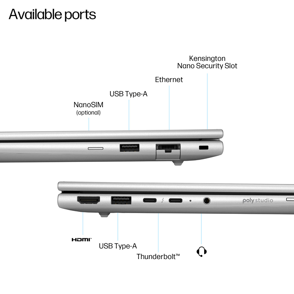 HP EliteBook 6 G1i AI PC Intel Core Ultra 5 225U Laptop 33.8 cm (13.3") WUXGA 24 GB DDR5-SDRAM 512 GB SSD Wi-Fi 6E (802.11ax) Windows 11 Pro Silver HP