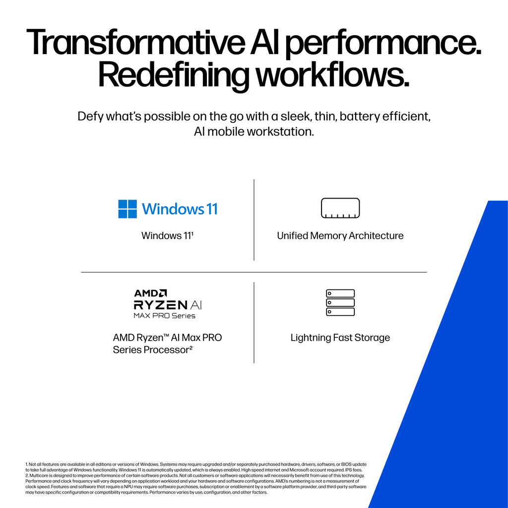 HP ZBook Ultra G1a Copilot+ PC AMD Ryzen AI Max+ PRO PRO 395 Mobile workstation 35.6 cm (14") Touchscreen 2.8K 128 GB LPDDR5x-SDRAM 2 TB SSD Wi-Fi 7 (802.11be) Windows 11 Pro AI Workstation, AI PC Silver - Image 4