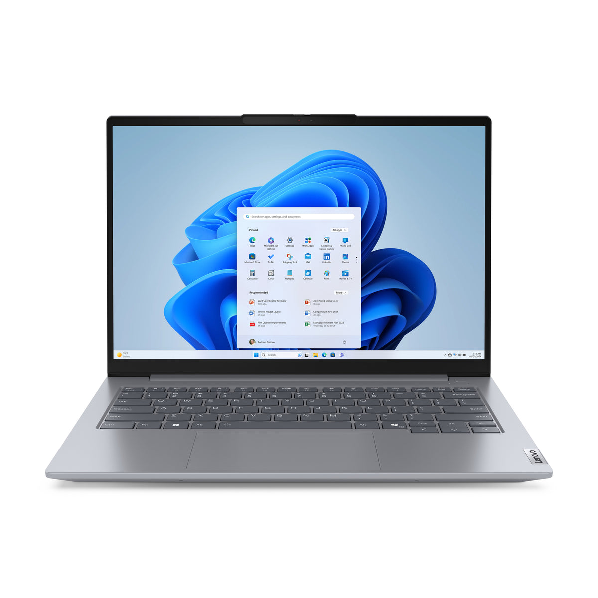 Lenovo ThinkBook 14 G7 ARP AMD Ryzen™ 5 7535HS Laptop 35.6 cm (14") WUXGA 8 GB DDR5-SDRAM 256 GB SSD Wi-Fi 6E (802.11ax) Windows 11 Pro Grey UK English