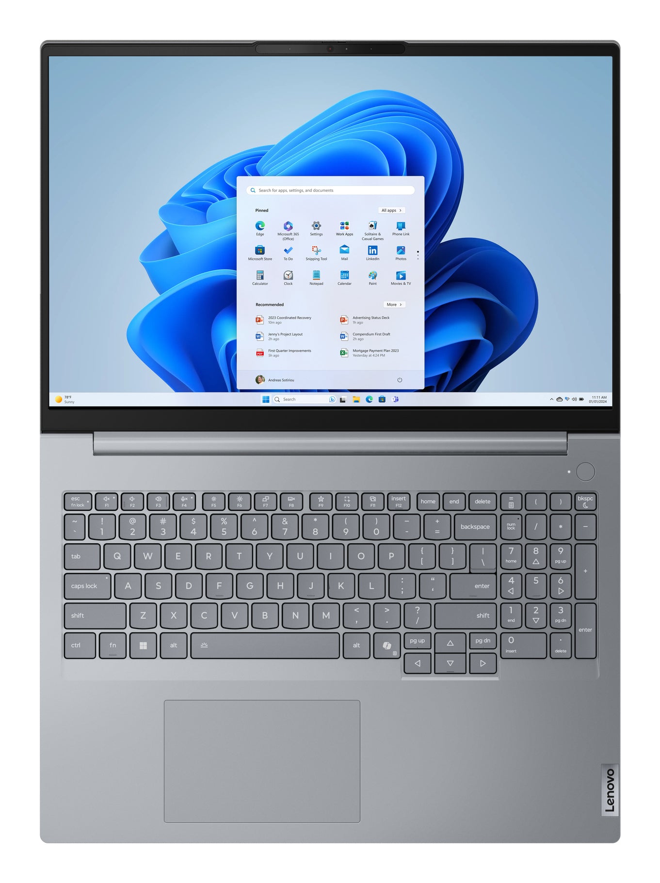Lenovo ThinkBook 16 G8 IAL Intel Core Ultra 5 225U Laptop 40.6 cm (16") WUXGA 16 GB DDR5-SDRAM 256 GB SSD Wi-Fi 6E (802.11ax) Windows 11 Pro English Grey - Image 14