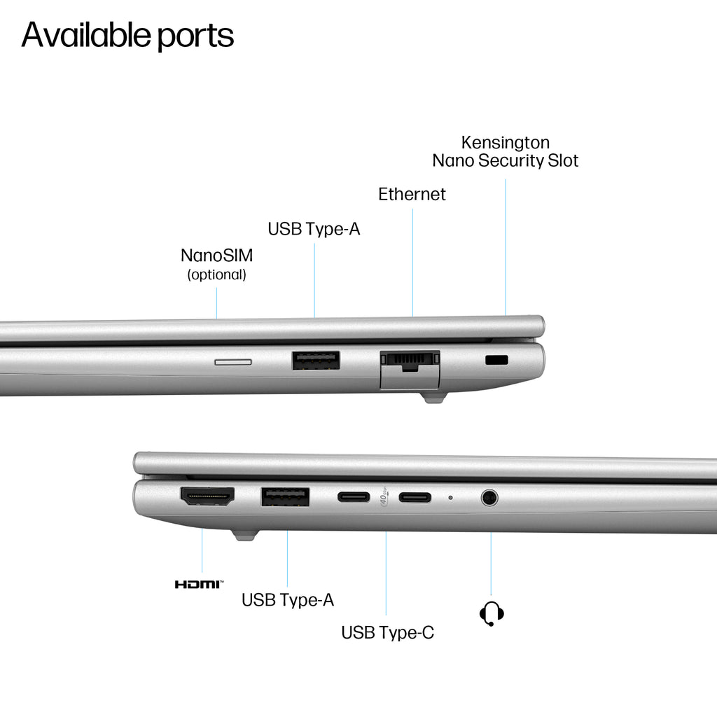 HP EliteBook 6 G1a Next Gen AI PC Copilot+ PC AMD Ryzen™ AI 5 340 Laptop 35.6 cm (14") WUXGA 24 GB DDR5-SDRAM 512 GB SSD Wi-Fi 6E (802.11ax) Windows 11 Pro Silver HP