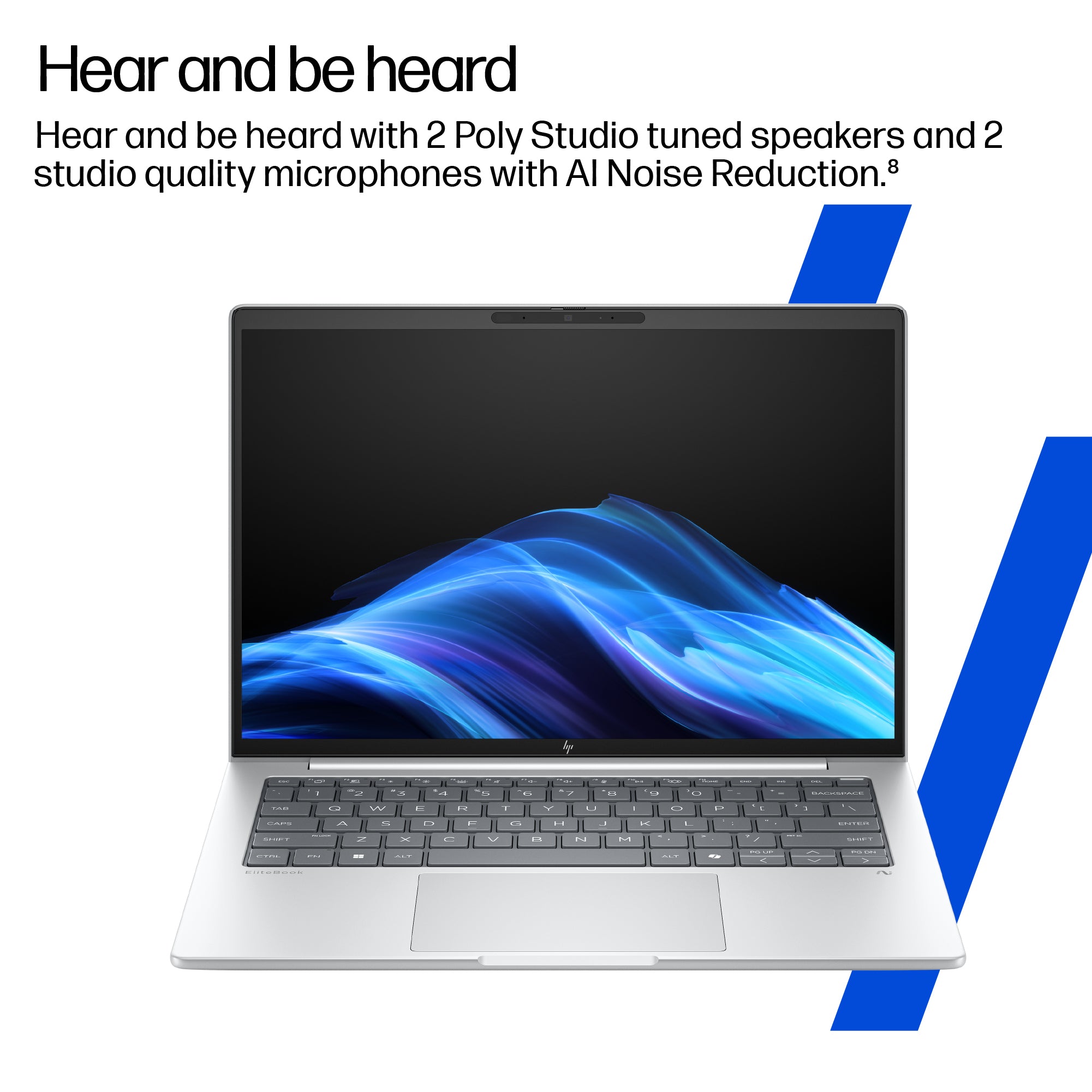 HP EliteBook 8 G1i Next Gen AI PC Wolf Pro Security Edition Copilot+ PC Intel Core Ultra 7 256V Laptop 35.6 cm (14") WUXGA 16 GB LPDDR5x-SDRAM 512 GB SSD Wi-Fi 7 (802.11be) Windows 11 Pro Silver
