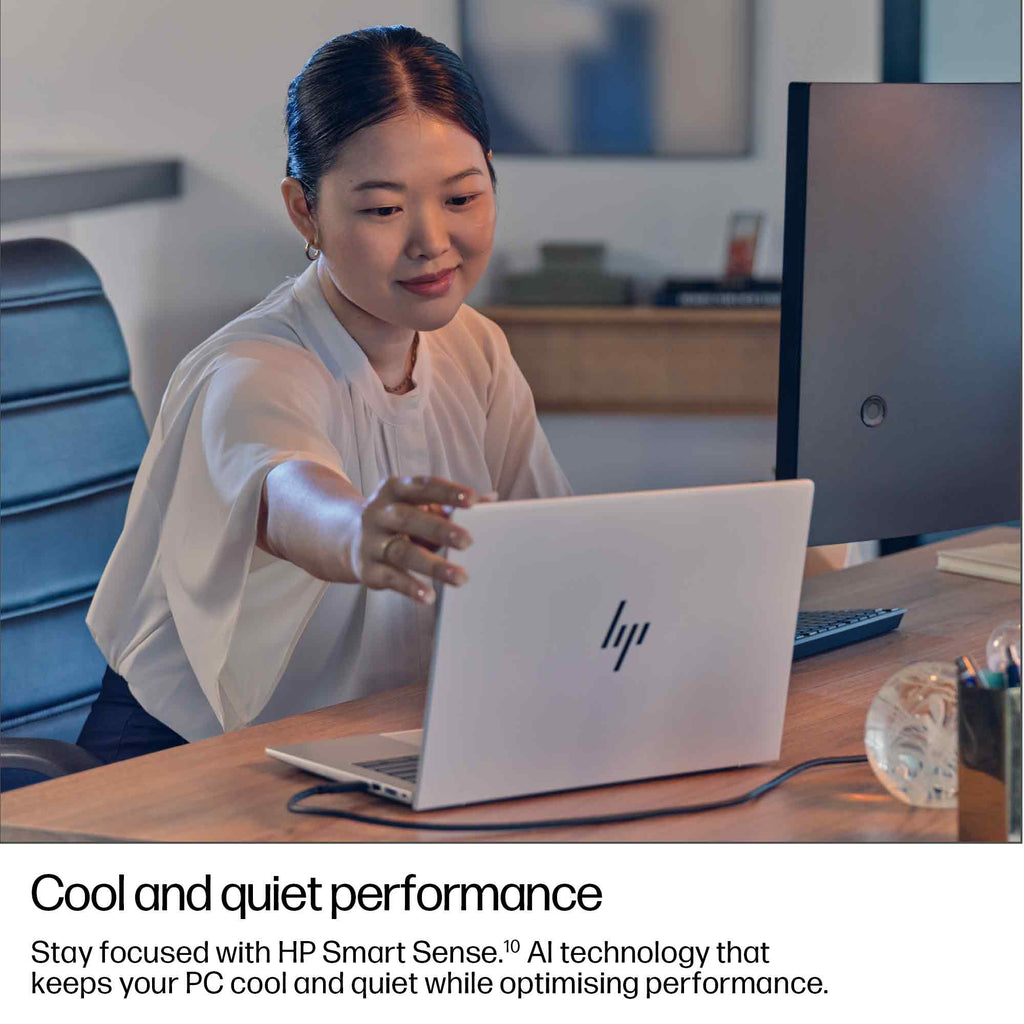 HP EliteBook 8 G1i 14 inch Notebook AI PC Wolf Pro Security Edition Intel Core Ultra 7 255U Laptop 35.6 cm (14") WUXGA 16 GB DDR5-SDRAM 512 GB SSD Wi-Fi 6E (802.11ax) Windows 11 Pro Silver HP