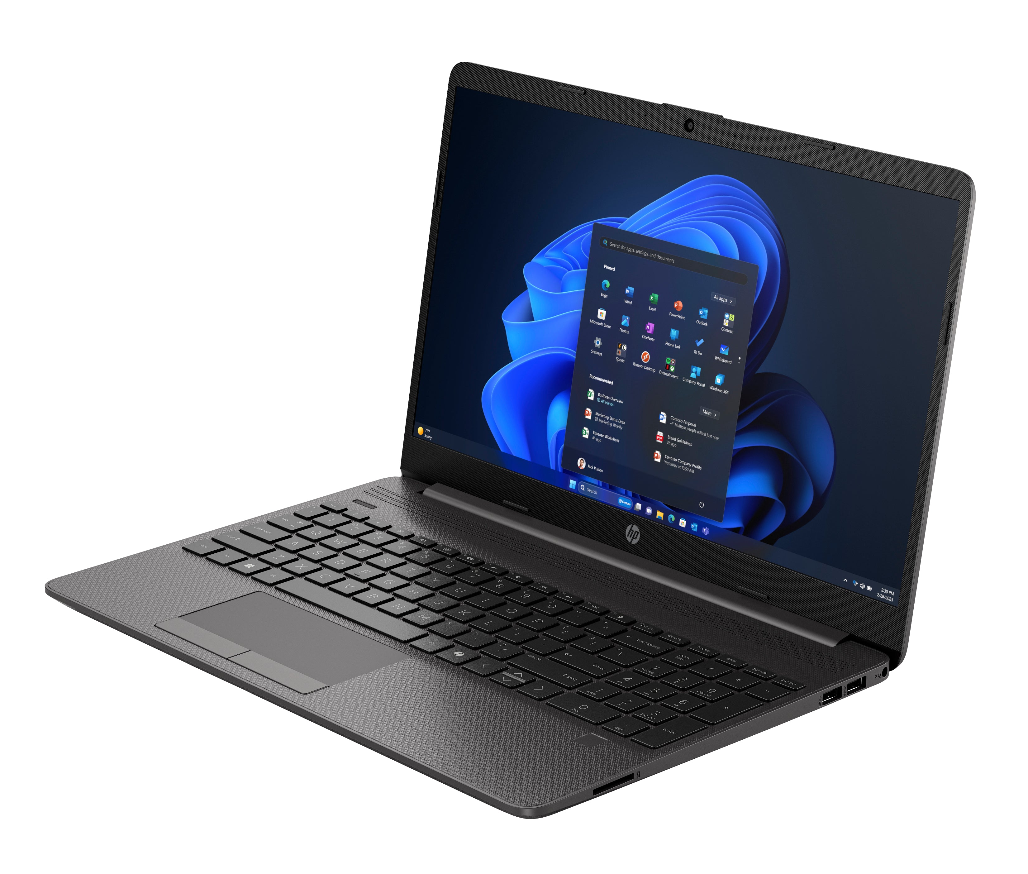 HP 250R G9 Intel Core 5 120U Laptop 39.6 cm (15.6") Full HD 16 GB DDR4-SDRAM 256 GB SSD Wi-Fi 6 (802.11ax) Windows 11 Pro Black HP