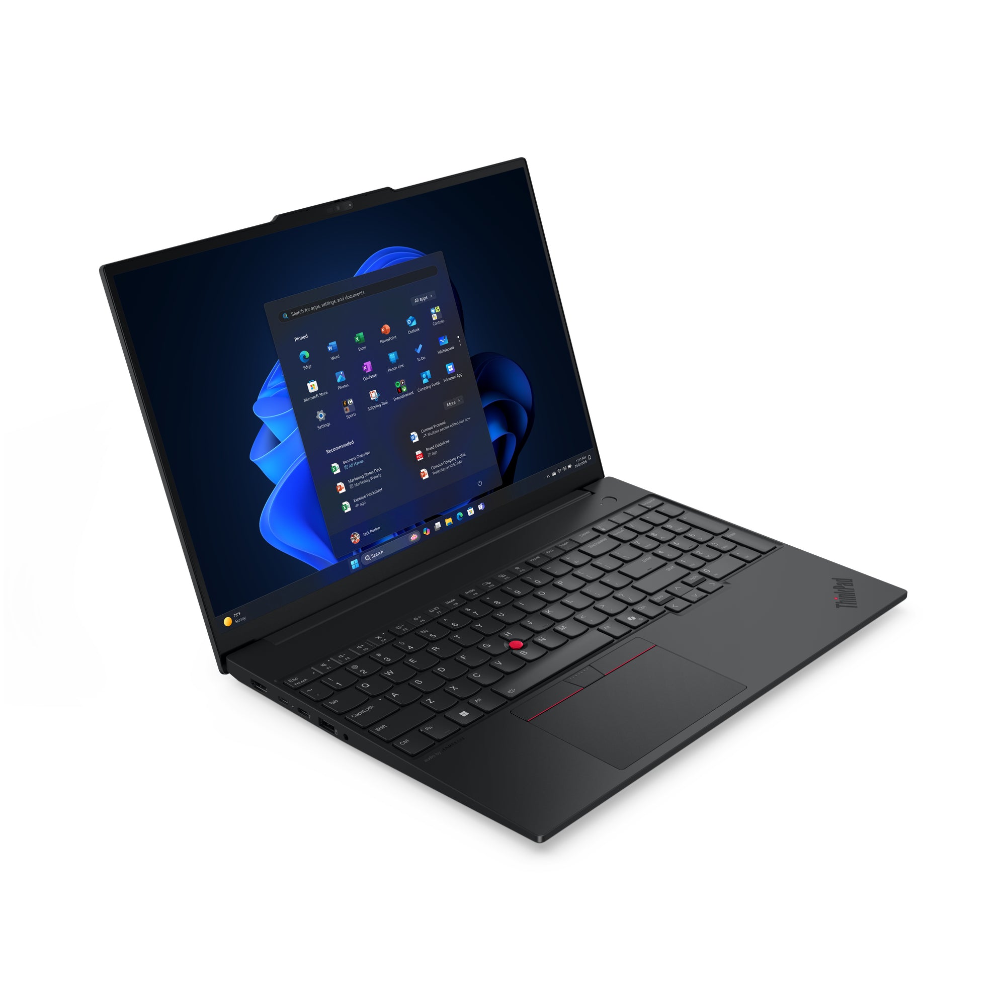 Lenovo ThinkPad E16 Gen 3 (Intel) Copilot+ PC Intel Core Ultra 5 226V Laptop 40.6 cm (16") WUXGA 16 GB LPDDR5x-SDRAM 512 GB SSD Wi-Fi 6E (802.11ax) Windows 11 Pro Black UK English Lenovo