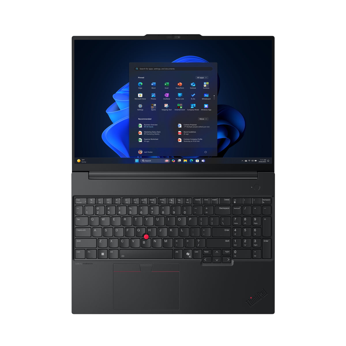 Lenovo ThinkPad E16 Gen 3 (Intel) Copilot+ PC Intel Core Ultra 5 226V Laptop 40.6 cm (16") WUXGA 16 GB LPDDR5x-SDRAM 512 GB SSD Wi-Fi 6E (802.11ax) Windows 11 Pro Black UK English Lenovo