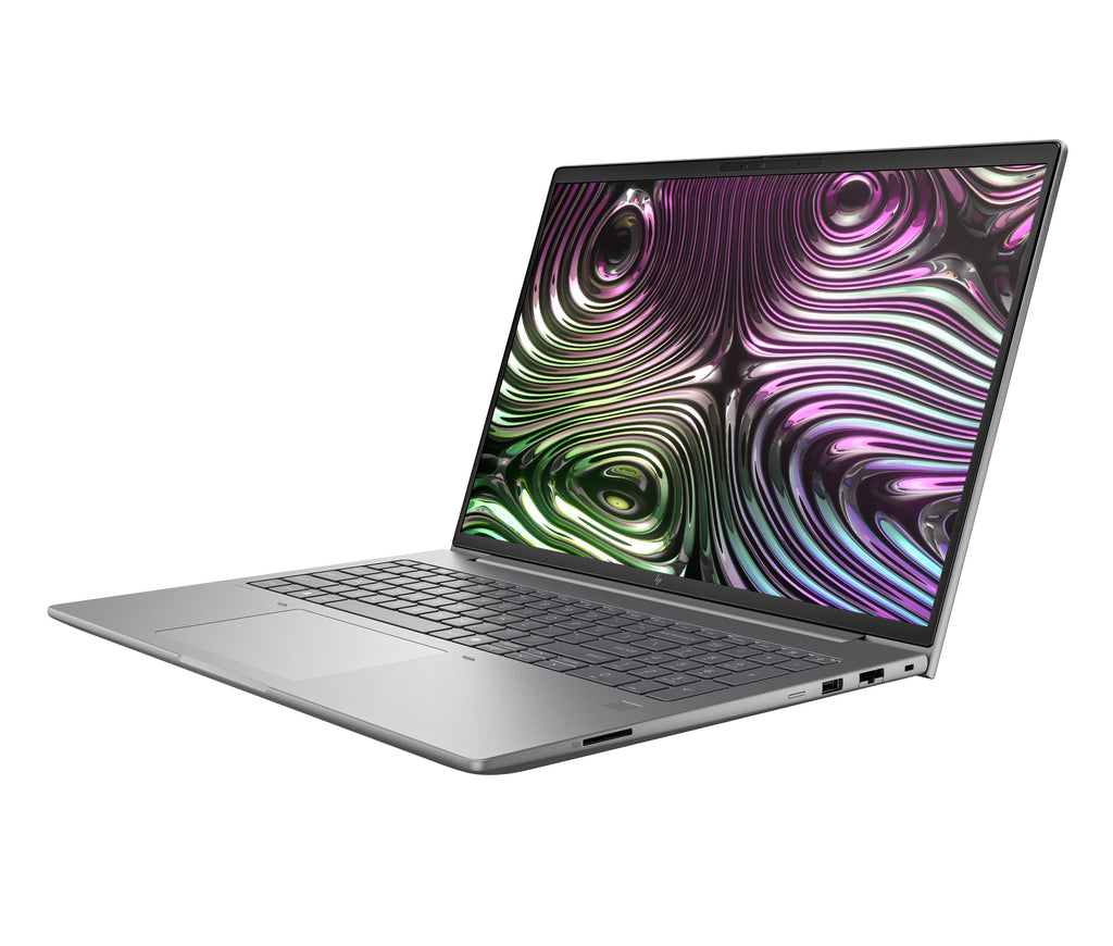 HP Zbook X G1i 16 inch Mobile Workstation PC Wolf Pro Security Edition - Data Science Intel Core Ultra 7 265HX 40.6 cm (16") 2.5K 64 GB DDR5-SDRAM 1 TB SSD NVIDIA RTX PRO 1000 Blackwell Wi-Fi 7 (802.11be) Windows 11 Pro AI Workstation, AI PC Silver