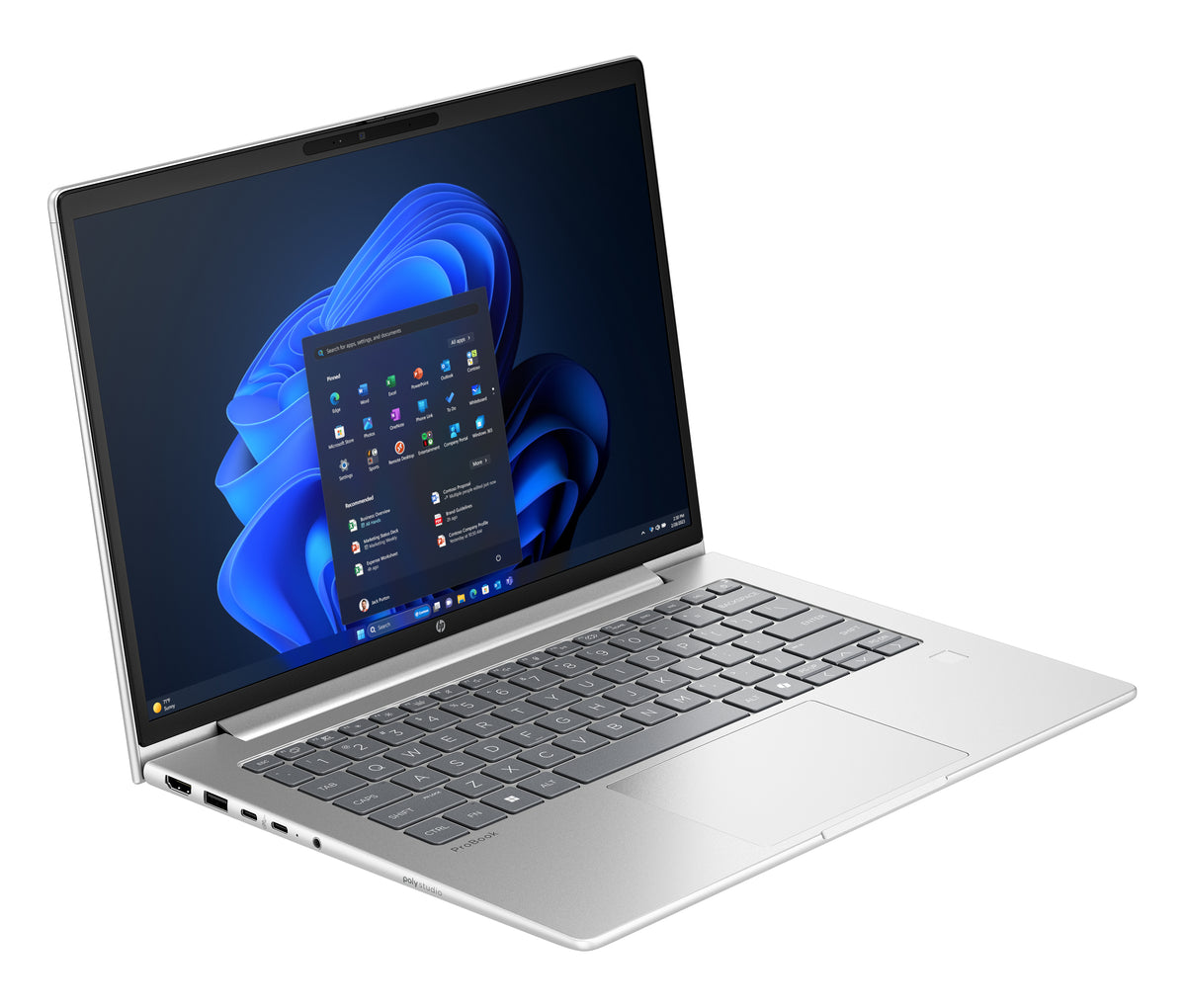 HP ProBook 4 G1iR Intel Core 5 120U Laptop 35.6 cm (14") WUXGA 24 GB DDR5-SDRAM 256 GB SSD Wi-Fi 6E (802.11ax) Windows 11 Pro Silver HP